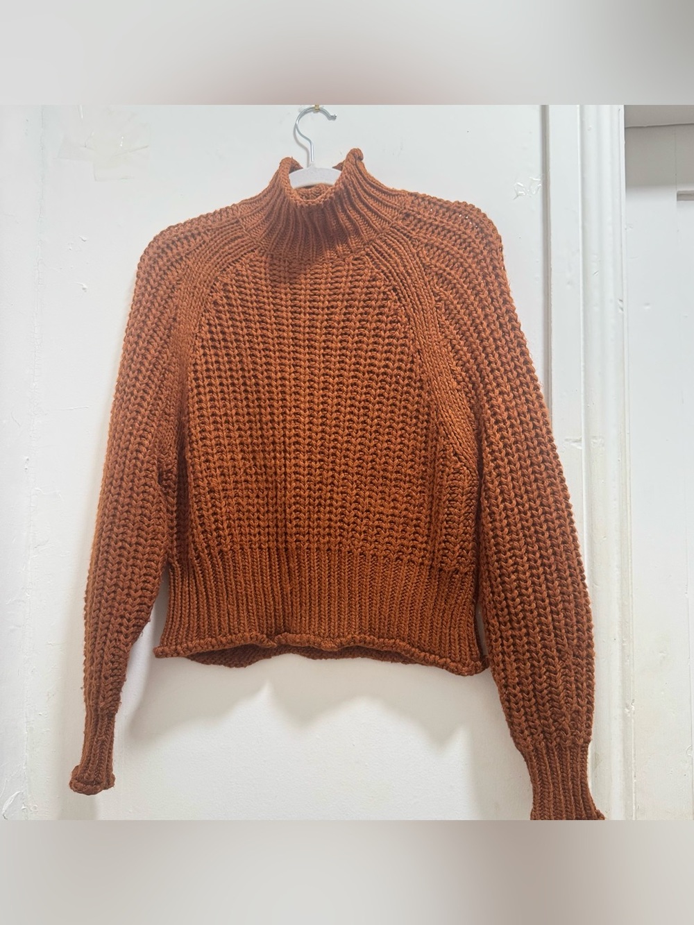 H&M Ribbed Chunky Turtleneck Sweater - Camel Brown - Picture 11 of 12